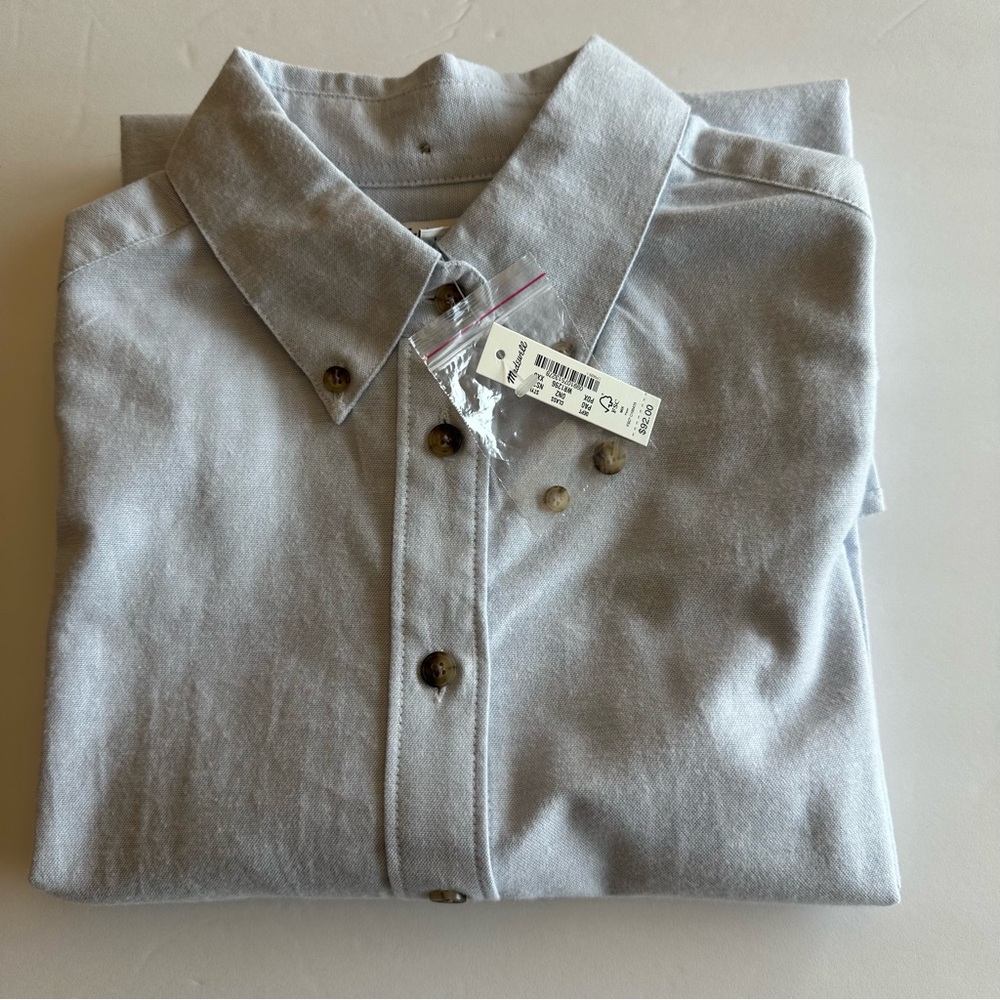 NWT Madewell Oversized Button-Up Shirt in Oxford | XXS